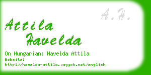 attila havelda business card